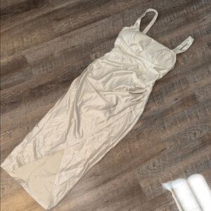 Emerald Sundae Shimmering Cream Dress